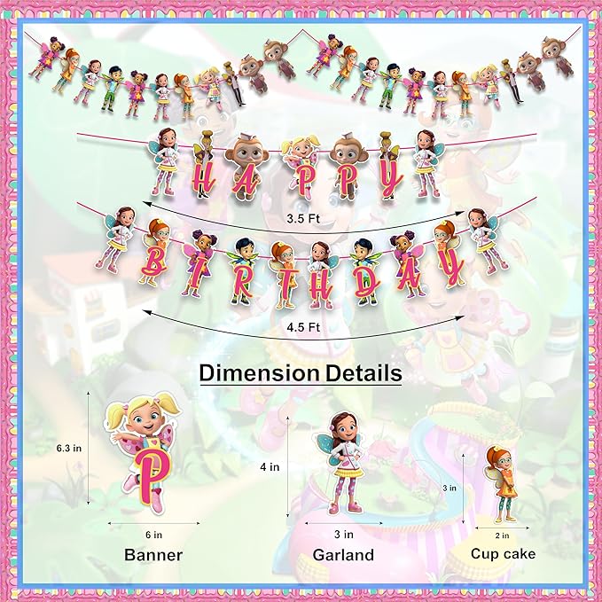 Buterbean Cafe Theme Birthday Party Supplies – Cute Café Inspired Party Decoration Set for Birthday Celebrations, Decorative Table Styling Items for Themed Events, Dessert Table Setup.