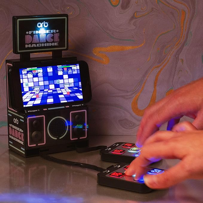 Thumbs Up Retro Games Console Arcade Finger Dance Mat Handheld Console Machine, Compatible with iPhone, Samsung and Other Smartphones