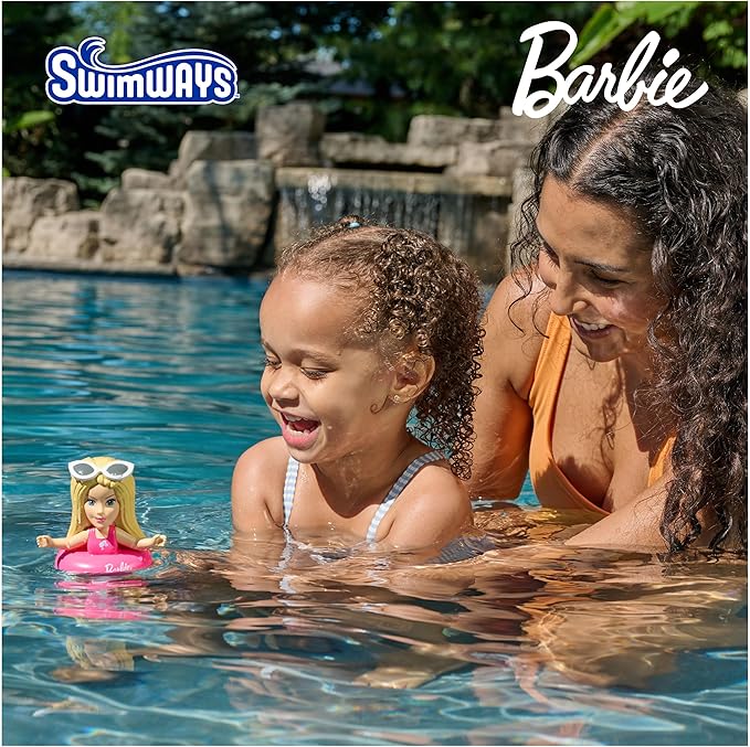 SwimWays Barbie Floatin' Figures, Swimming Pool Accessories & Kids Pool Toys, Barbie Party Supplies & Water Toys for Kids Aged 3 & Up