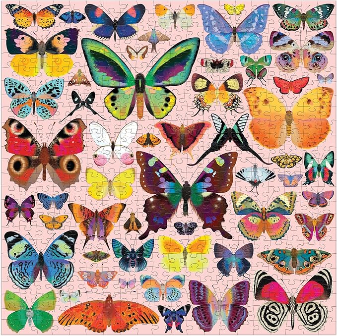 Mudpuppy Brilliant Butterflies – 500 Piece Family Jigsaw Puzzle with Colorful and Fun Illustrations of Beautiful Butterflies for Children Ages 8 and Up