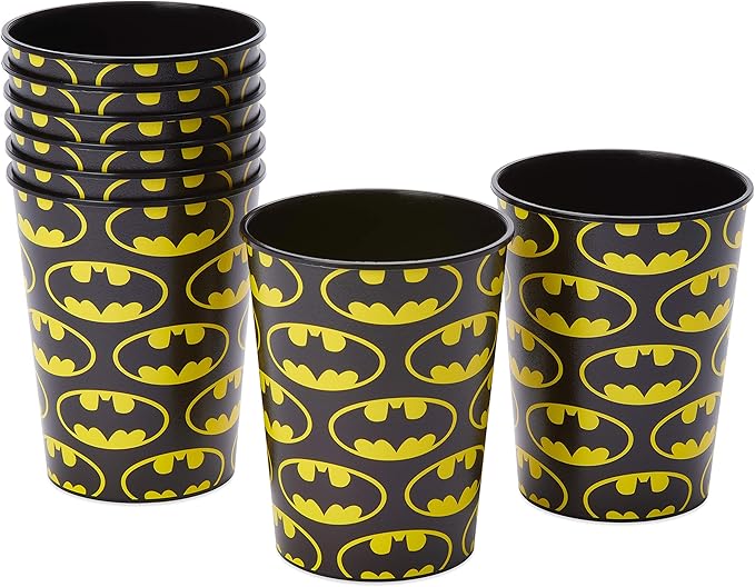American Greetings Batman Party Supplies, Plastic Party Cups (16 oz, 8-Count)