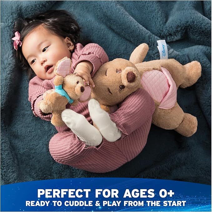 GUND Disney Official Kanga and Roo Oh So Snuggly Plush, Winnie The Pooh, Kangaroo and Baby Stuffed Animals for Ages 1 and Up, Brown, 12.5”