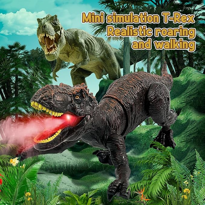 Remote Control Dinosaur for Boys 4-7, Robot Dinosaur Toys for Kids 5-7, rc Dinosaur with Realistic Legs & Spray Stream,Remote Dinosaur Toys for Kids3 4 5 6 9 Year Old boy Birthday Gift (Red)