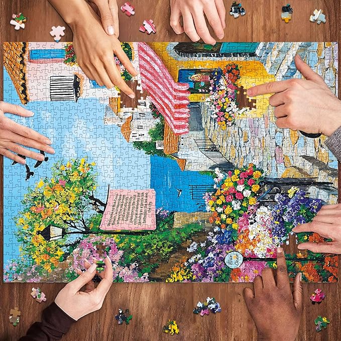1000 Piece Puzzles for Adults, Landscape Puzzle, Charming Coastal Path Jigsaw Puzzle 1000 Pieces for Adults Seniors, Fun Decor Challenging Family Games Holiday Party Gifts -1:1 Poster
