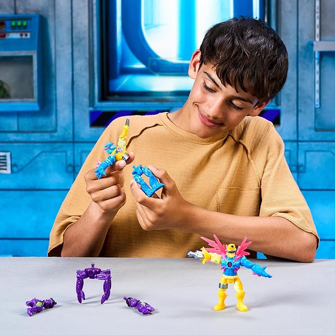 MrBeast Lab Hybrids Multi Pack, Reveal Different Hybrid Parts To Create 2 Mix & Match Action Figures, Plus Parts Of The Golden Panther Dragon, Fuse Millions Of Beast Combinations - Liger VS Banana-man