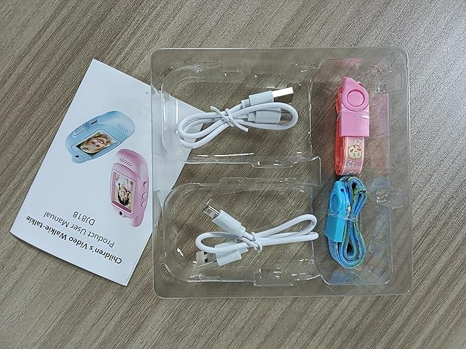 Video Walkie Talkies for Kids, Toys Walkie Talkies Rechargeable 2 Pack with 0.3MP Camera, 1000mAh, Ergonomic, Long Range 2 Way Radio, Indoor Outdoor, Birthday Gift for Boy Girl Age 3-12 (Blue & Blue)