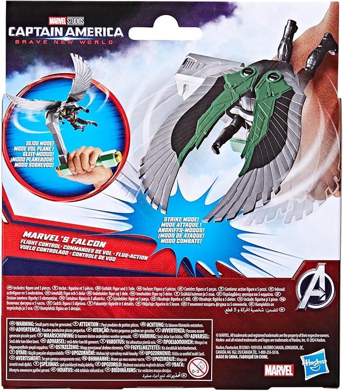 Marvel Epic Hero Series Captain America: Brave New World Marvel’s Falcon Flight Control Action Figure, Super Hero Toys for Kids Ages 4+