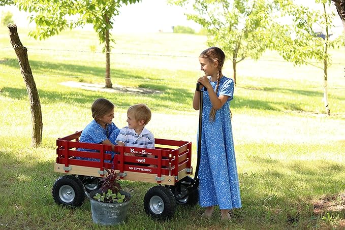 Berlin Flyer Sport Wagon - Model F410 - Amish Made in Ohio, USA - 10" No-Flat Tires (Blue)