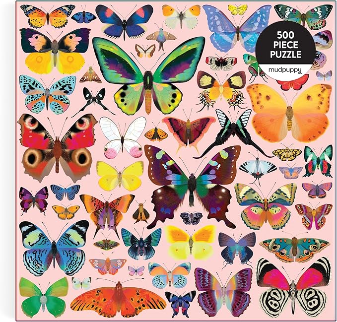 Mudpuppy Brilliant Butterflies – 500 Piece Family Jigsaw Puzzle with Colorful and Fun Illustrations of Beautiful Butterflies for Children Ages 8 and Up