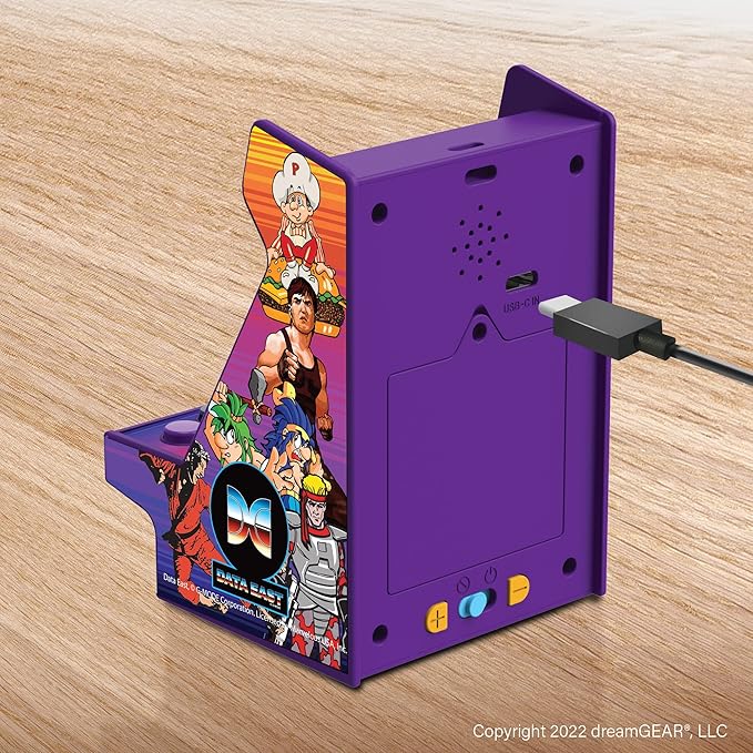 MY ARCADE Data East Hits Nano Player - 4.5" Fully Playable Portable Mini Arcade Machine with 208 Retro Games, 2.4" Screen Color Display