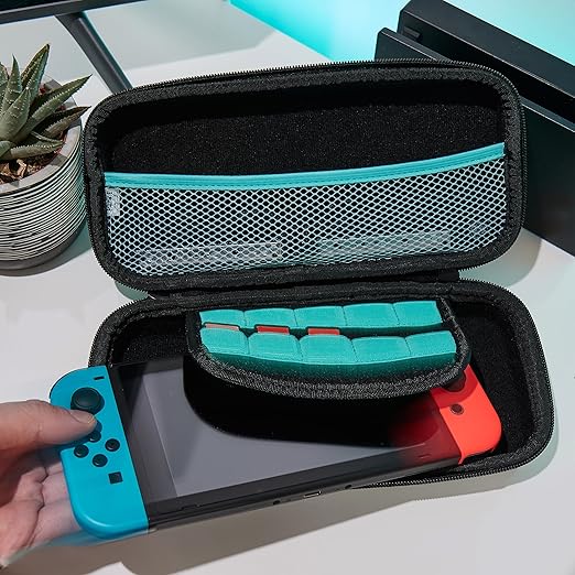 Numskull Fortnite Llama Hard Shell Travel Case for Nintendo Switch and OLED Model Console - Fits 10 Games and Switch Accessories