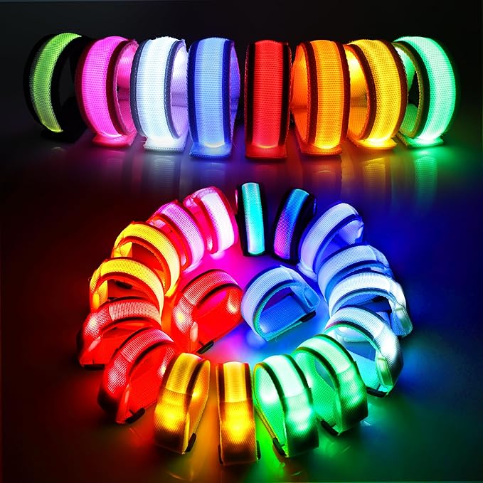 40 PCS LED Glow Bracelets, Light Up Wristbands - Halloween Glow in The Dark Party Bracelets Favors Supplies for Christmas, Concerts, Festivals, Game Prizes, Sports, Rave Accessories.