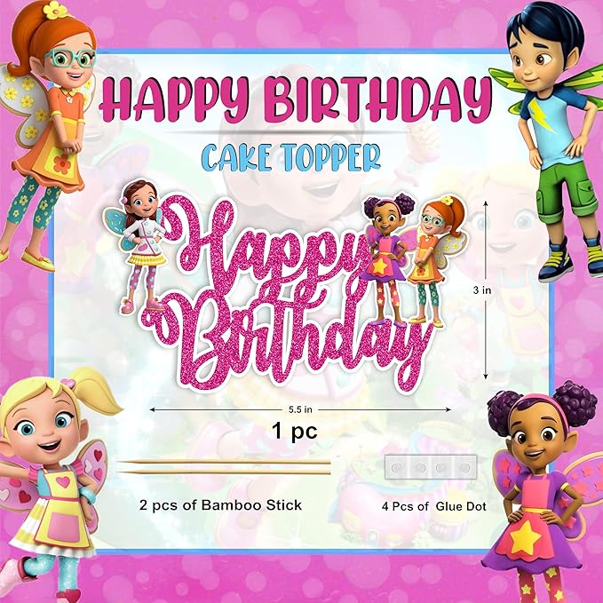 Buterbean Cafe Happy Birthday Cake Topper – Cute Bakery Café Theme Cake Decoration for Birthday Celebration, Coffee Shop Style Dessert Topper for Party Cakes, Table Display Styling, Photo Setup.