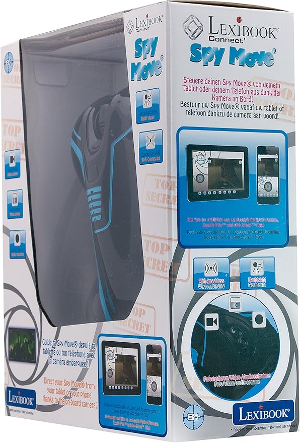 LEXiBOOK Spy Move, Night Vision, Audio and Video Recording, Full Navigation by G-sensors, Black/Blue, MFG230