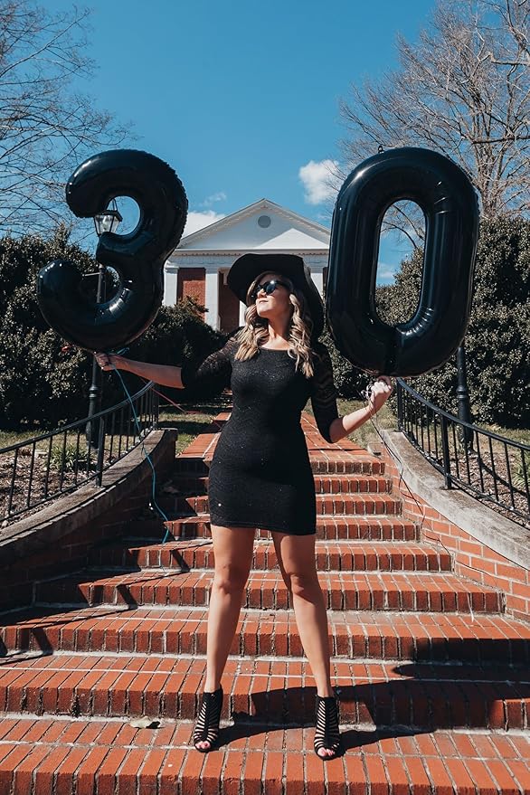 3 Balloon, Black Number Balloon 40 Inch, 3rd Three Year Old Birthday Deco, Black Party Supplies for Party Decorations, Number 3 Balloon