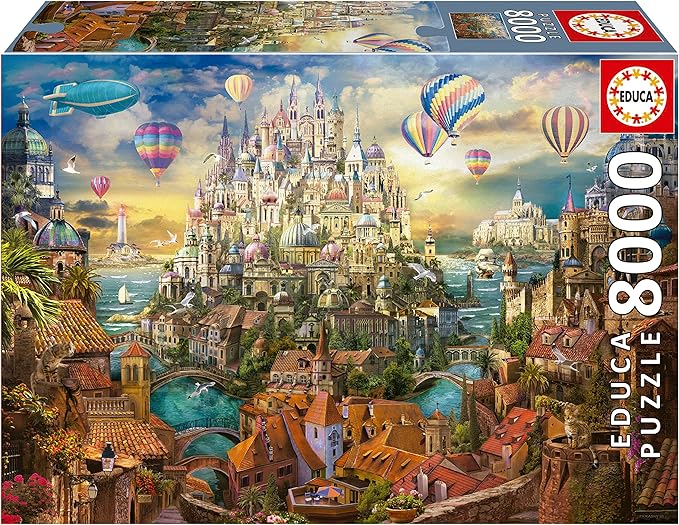 Educa - 8000 Piece Puzzle for Adults | City of Dreams. Includes Lost Part Service. from 14 Years Old (19570)
