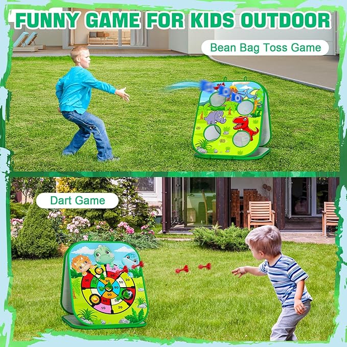 Bean Bag Toss Game for Kids, Cornhole Board Toddler Toys for Kids Party Activity and Outdoor Yard Backyard, Birthday Gift or Christmas for Aged 3 4 5 6 7 8 Year Old Boys