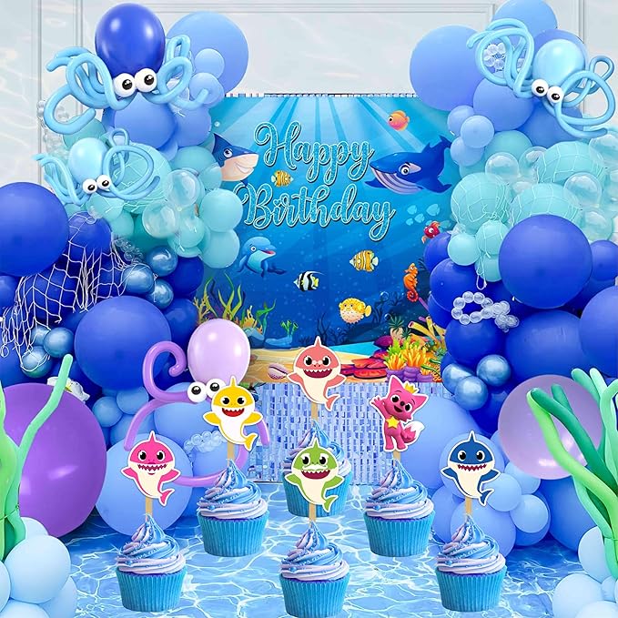 "Bby Shrk Cupcake Toppers – Cute Party Decorations for Bby Shrk-Themed Birthdays – Fun & Colorful Cake Toppers for Birthday Parties – Multicolor Set of 24"