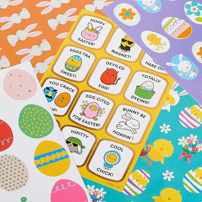American Greetings 316-Count Easter Stickers for Kids, Easter Eggs and Bunny