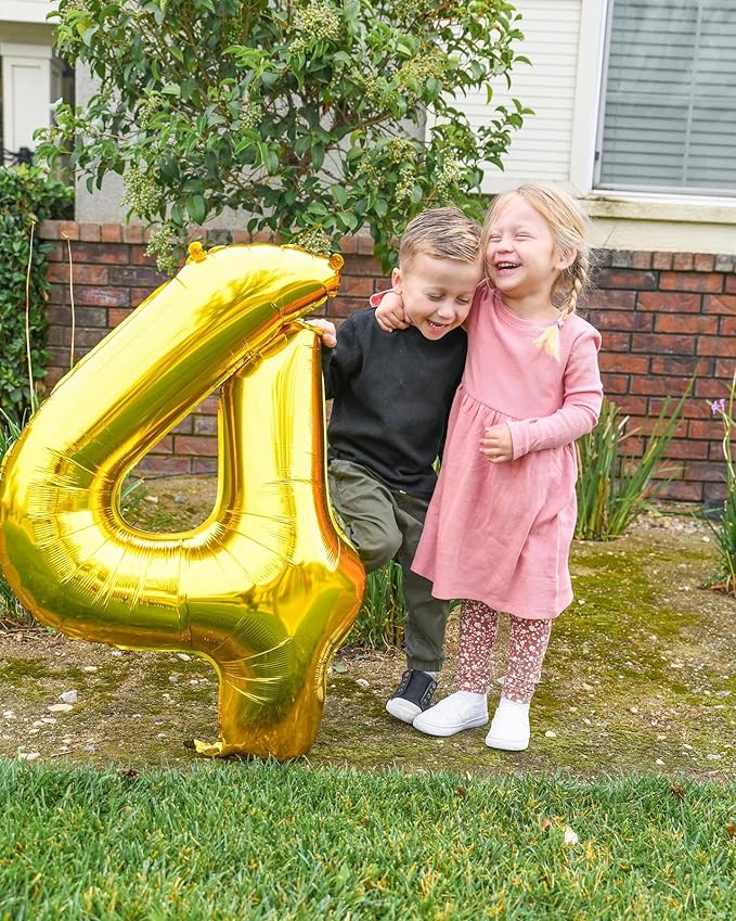 Gold Number 50 Balloon 40 Inch, 50th Birthday Party Decorations for Children, Giant 50 Foil Balloon for Party Supplies