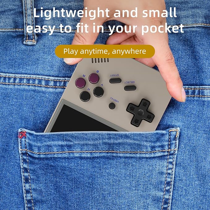 RG35XX Retro Handheld Game Console Linux System HD and TV Output 3.5 Inch IPS Screen 64G TF Card 5500+ Classic Games 2600mAh Battery RG35XX Gray