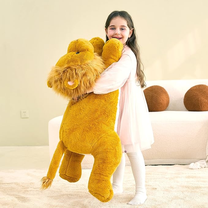 IKASA Large Lion Stuffed Animal Plush Toy,30" Giant Lions Cute Jumbo Soft Toys,Huge Big Size Plushy Fluffy Fat Oversized Plushie,Gifts for Kids Girls