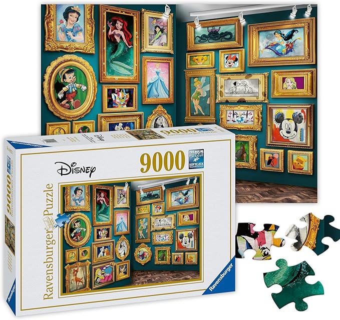 Ravensburger - Disney Museum - 9000 Piece Jigsaw Puzzle - with Disney Favorites - Mickey & Minnie Mouse, Bambi, Snow White, Jasmine & More - Premium Quality - Ideal Gift - Puzzles for Adults