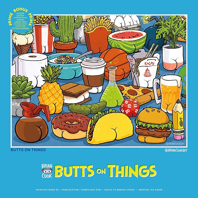 Ceaco - Brian Cook - Butts on Things - 500 Piece Jigsaw Puzzle