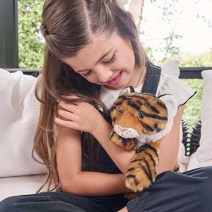 The Petting Zoo Tiger Stuffed Animal, Gifts for Kids, Wild Onez Zoo Animals, Tiger Plush Toy 9 inches (Pack of 2)