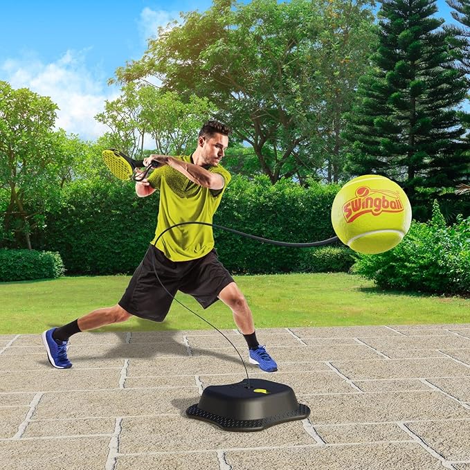 Swingball All Surface Tetherball Tennis Set – Portable Outdoor Game for Kids & Adults – Includes Paddles & Ball – Backyard, Lawn, or Park Active Play – Family Fun, Easy Setup & Storage