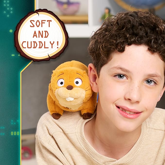 Disney and Pixar's Hoppers Small Plush - Mabel Beaver Soft Toy for Kids and Movie Fans, Inspired by The Hoppers Movie, Kids Toys for Ages 3 Up by Just Play