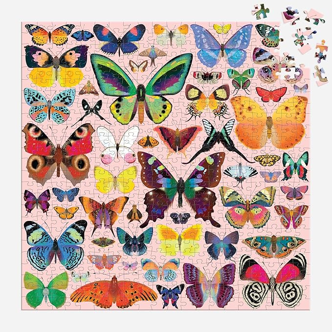 Mudpuppy Brilliant Butterflies – 500 Piece Family Jigsaw Puzzle with Colorful and Fun Illustrations of Beautiful Butterflies for Children Ages 8 and Up