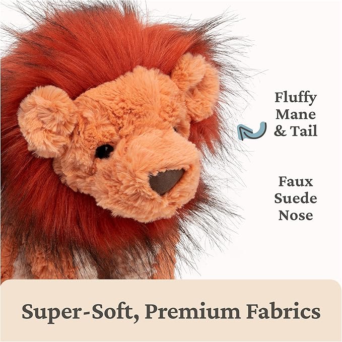 GUND Cozys Collection Lion Plush Stuffed Animal for Ages 1 and Up, Orange/Red, 10"
