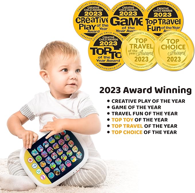 BEST LEARNING Touch & Learn Tablet – Educational Toy for Toddlers Ages 2-5 | Learn Alphabet, Words, Shapes, Music & Quiz Games | Interactive Talking Toy for Kids | Perfect Christmas & Birthday Gift