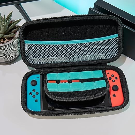 Numskull Fortnite Llama Hard Shell Travel Case for Nintendo Switch and OLED Model Console - Fits 10 Games and Switch Accessories