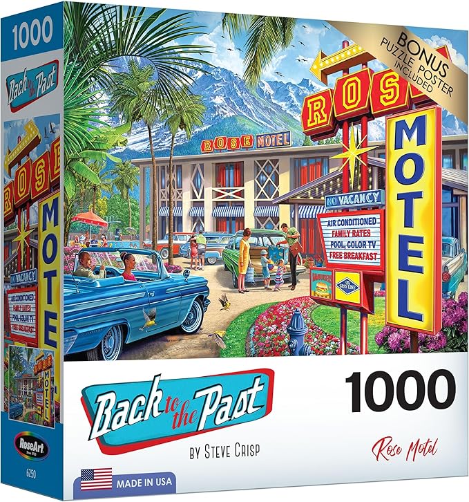 RoseArt - Back to The Past - Rose Motel - 1000 Piece Jigsaw Puzzle for Adults