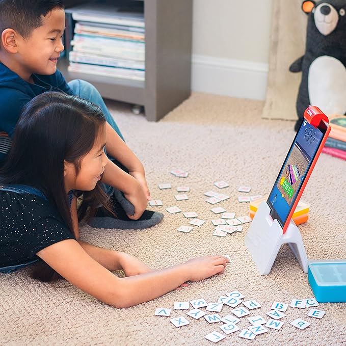 Osmo - Genius Starter Kit for Fire Tablet - 5 Educational Learning Games - Ages 6-10 - Math, Spelling, Creativity & More - STEM Toy Gifts for Kids, Boy & Girl (Fire Tablet 5 Games)