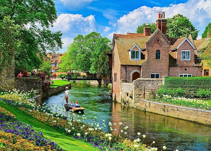 HUADADA Jigsaw Puzzles for Adults 1000 Pieces, Westgate Gardens Interlock Perfectly Letter on Back No Dust, Home Decor Birthday Party Toy for Men Women Elders Seniors (27.5"x19.6"), 1:1 Poster