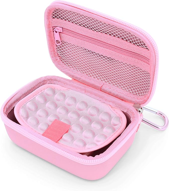CASEMATIX Retro Handheld Game Console Case Compatible with HigoKids QS4 Portable Retro Video Game Player, Mademax RS-1 Gaming Console, E-MODS Arcade Pocket Player and More Up to 4.75", Pink Case Only