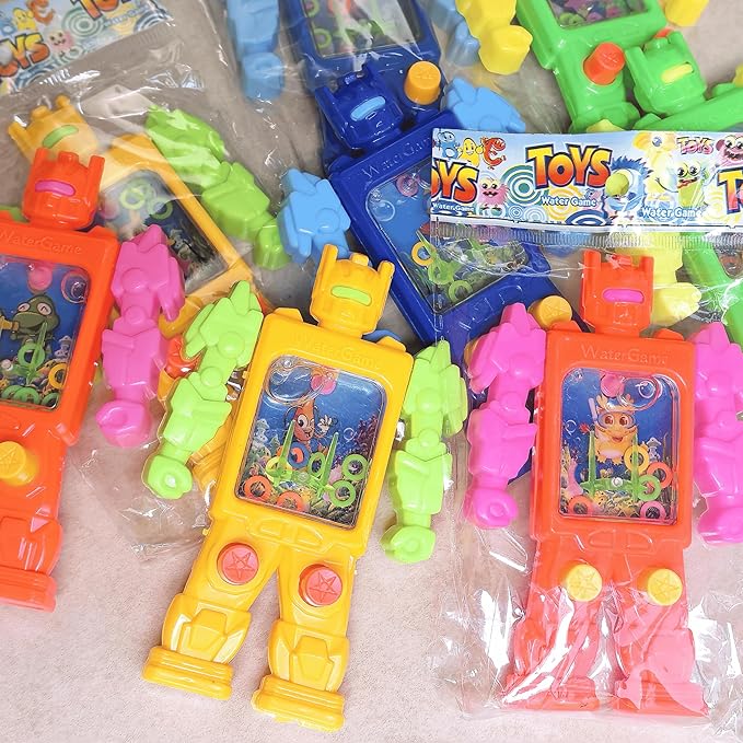 48Pcs Robot Handheld Water Ring Toss Games for Kids Party Favors Goodie Bags Stuffers Return Gifts for Kids Birthday Classroom Prize Box Rewards Bulk, Halloween/Christmas Pinata Filler Toys