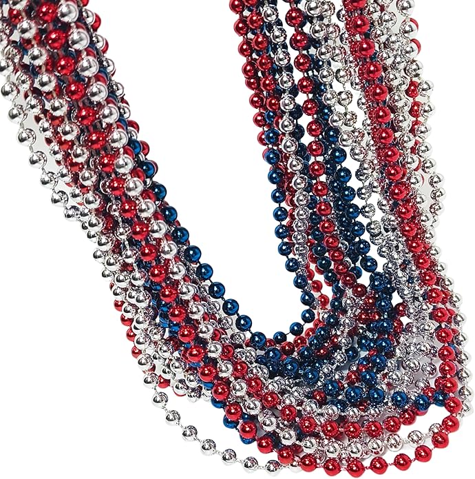 LUV HER Beaded Necklaces 24-Pack – Party Accessories for Girls & Women – Festive Dress-Up & Pretend Play