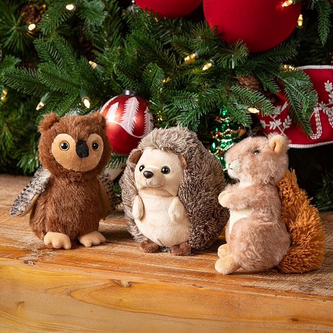 The Petting Zoo Hedgehog Stuffed Animal Plushie, Gifts for Kids, Wild Onez Babiez Wildlife Animals, Hedgehog Plush Toy 6 inches (Pack of 2)