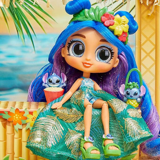 Disney Doorables ADOORBS Deluxe Stitch Superfan Doll – 5.5" Poseable Disney Stitch Fashion Doll with Mini Figures & Accessories, Easter Basket Stuffer