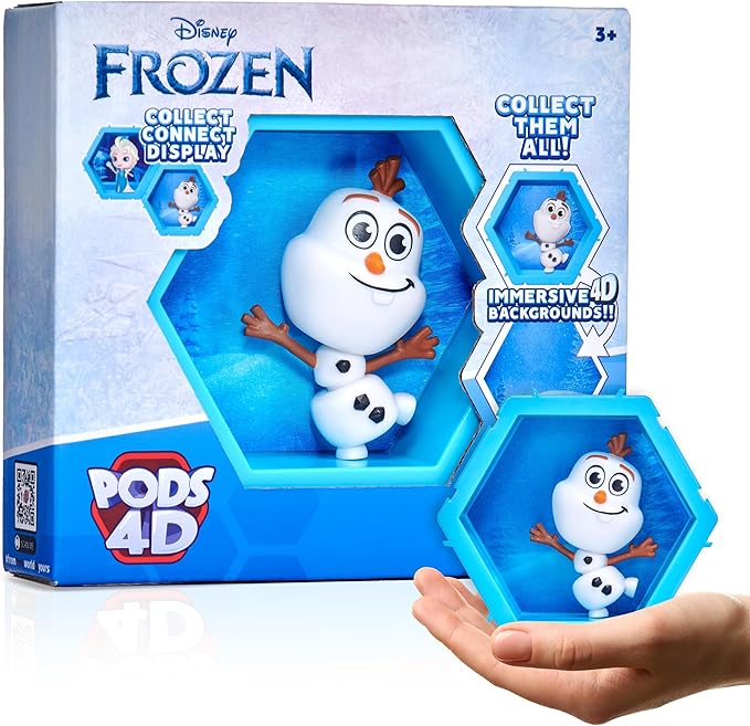 Wow! PODS 4D Disney Frozen Olaf - Unique Connectable & Collectable Bobblehead Figure, Wall/Shelf Display, Toy Action Figure, Olaf Toy Figures, Disney Toys & Gifts, Frozen Toys for Girls & Boys Age 3+