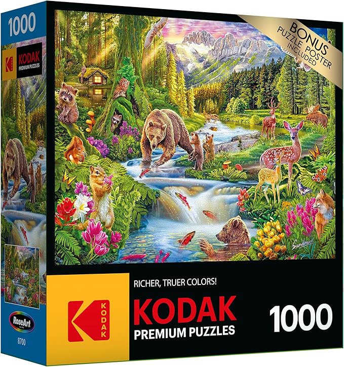 RoseArt - Kodak Premium - Wild Frontier - 1000 Piece Jigsaw Puzzle for Adults