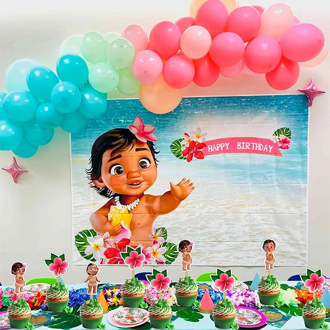 Bby Mna Cupcake Topper - Elegant Dessert Decoration | Ocean Theme Party Decor | Stylish & Reusable Cupcake Topper for Birthday Celebrations