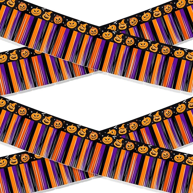 OHOME Halloween Party Decorations - 2 Pack Trick or Treat Streamer Backdrop Banner for Home Wall Door Office - Halloween Decorations Indoor Outdoor Birthday Party Favors Supplies,10 FT
