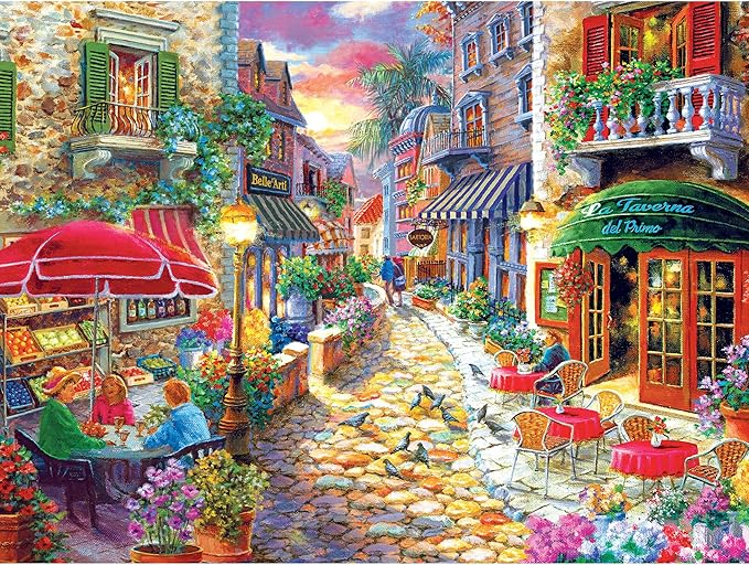 RoseArt - Puzzle Collector - Late Afternoon in Italy - 500 Piece Jigsaw Puzzle for Adults