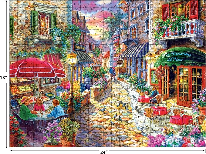 RoseArt - Puzzle Collector - Late Afternoon in Italy - 500 Piece Jigsaw Puzzle for Adults