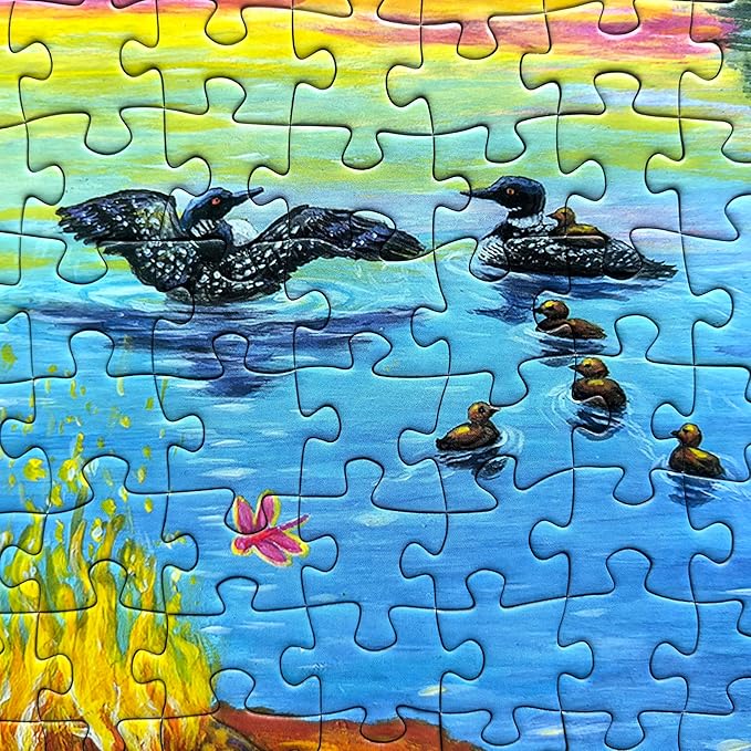 Artist Bridget Voth - 500 piece Puzzles for Adults Clearance - Jigsaw Puzzles - Lakeside Evening